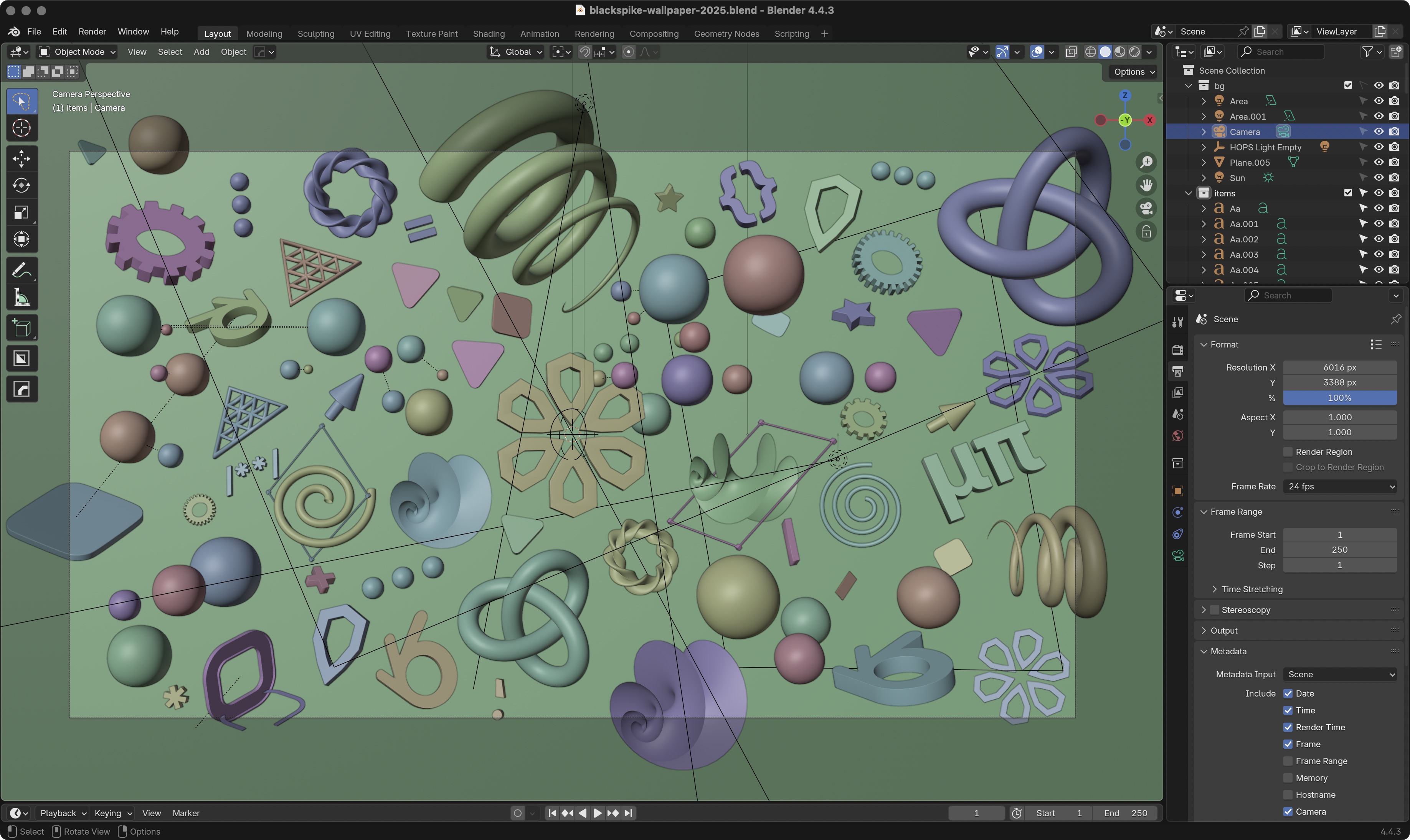 Screenshot of the file in blender