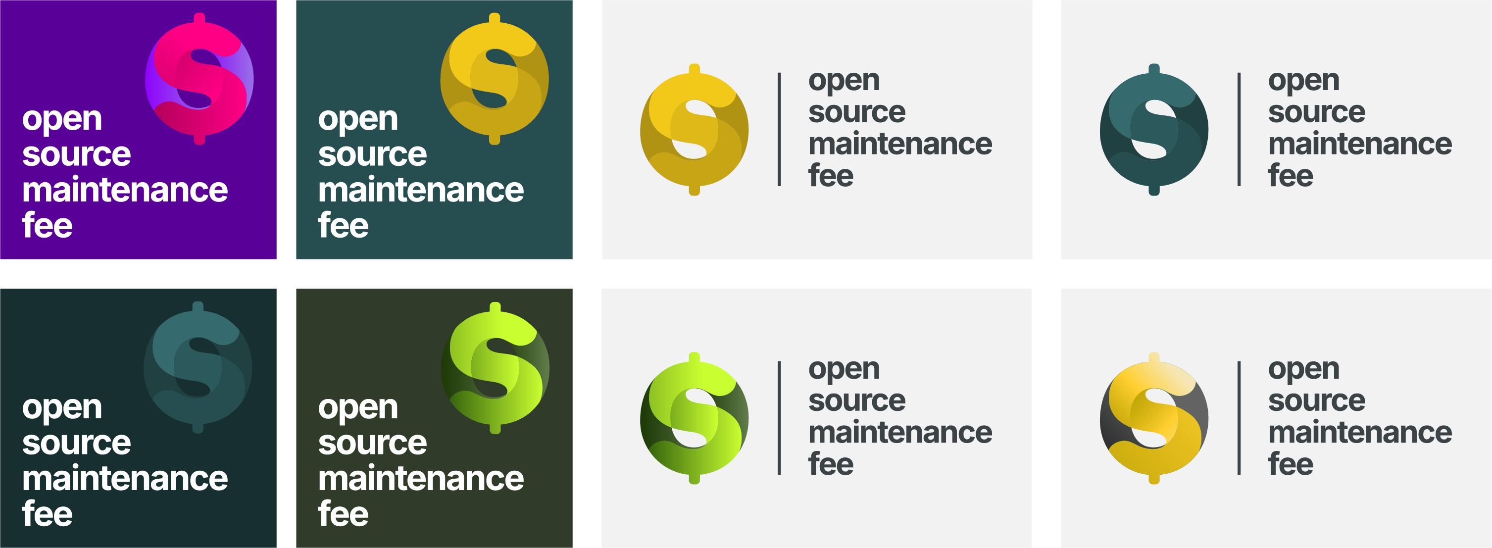 A variety of logo colour